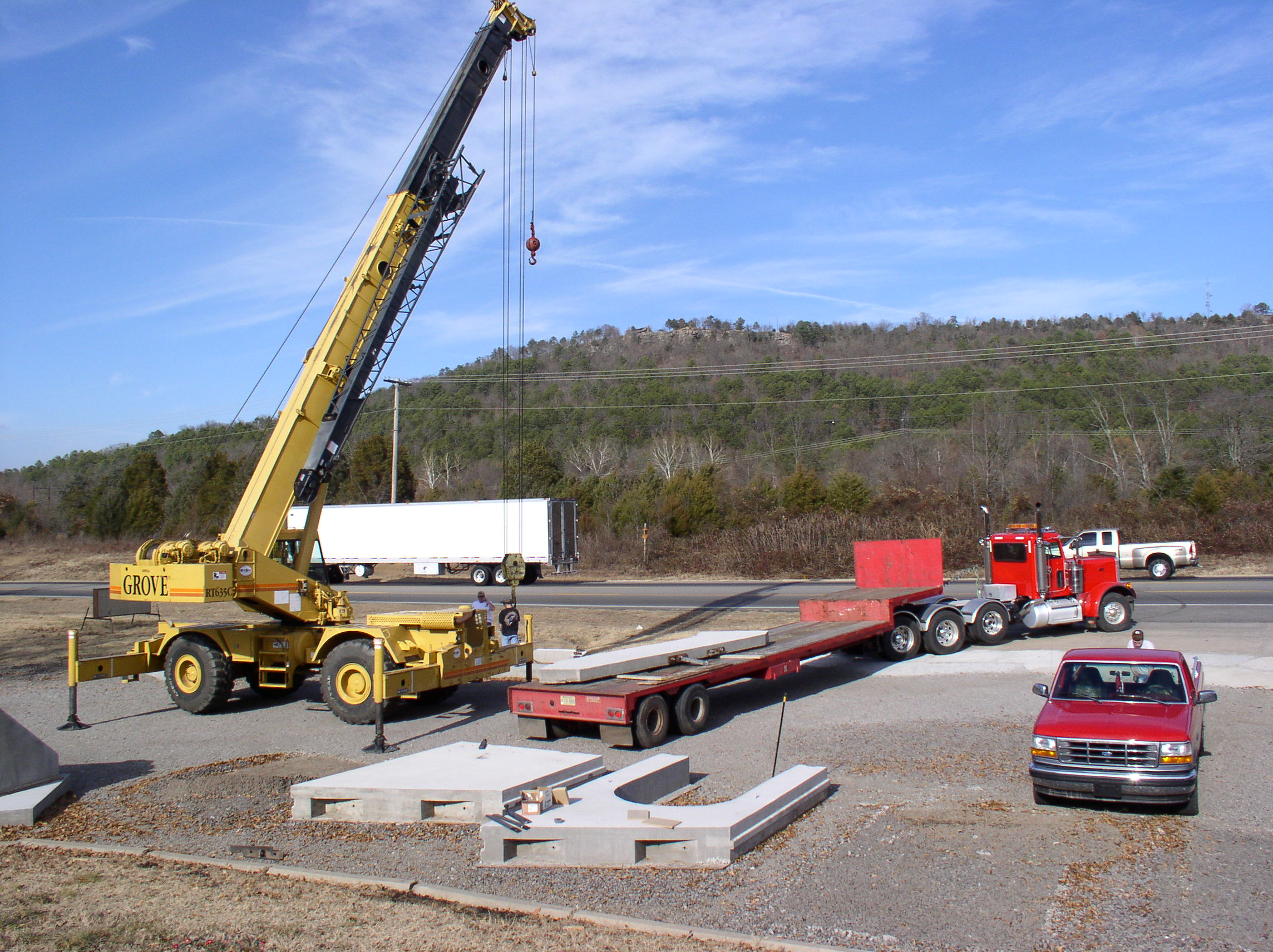Squeezing a 100 ton, 6 axle crane into our construction site was a bit ...